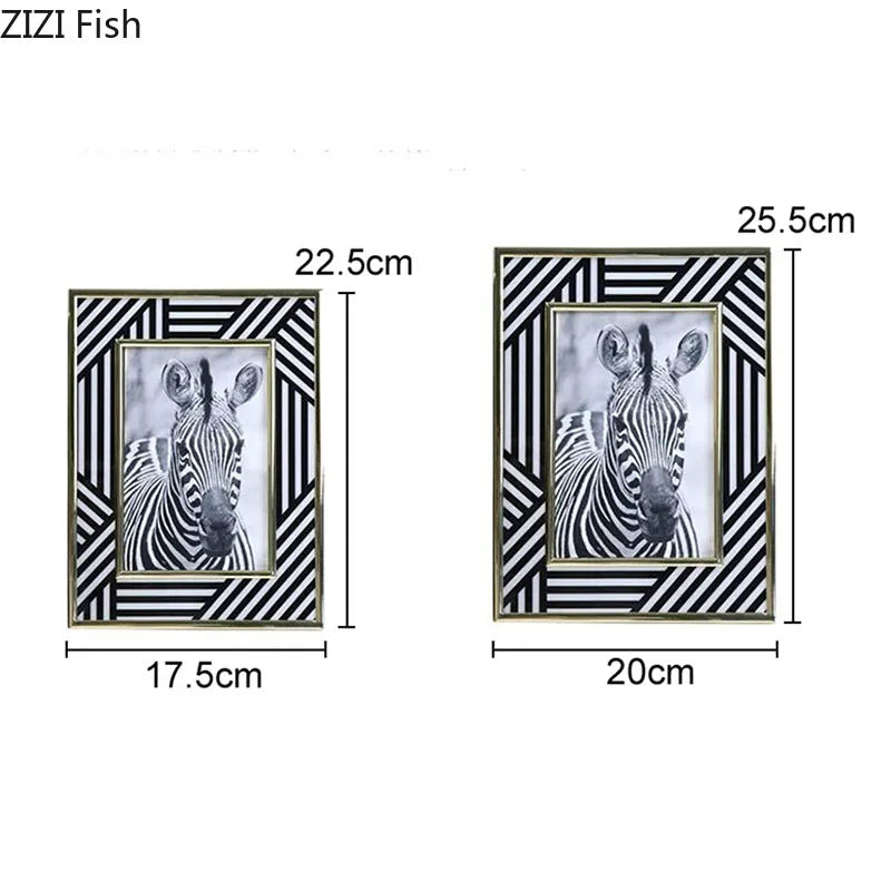 Zebra Texture Photo Frames by Afralia™ - Modern Decor for Wedding Gifts