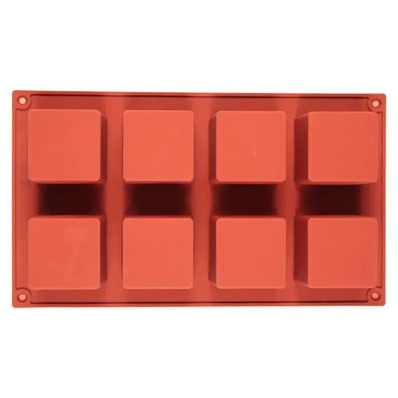 Afralia™ Small Square 8-Hole Silicone Mold for Pastry and Desserts