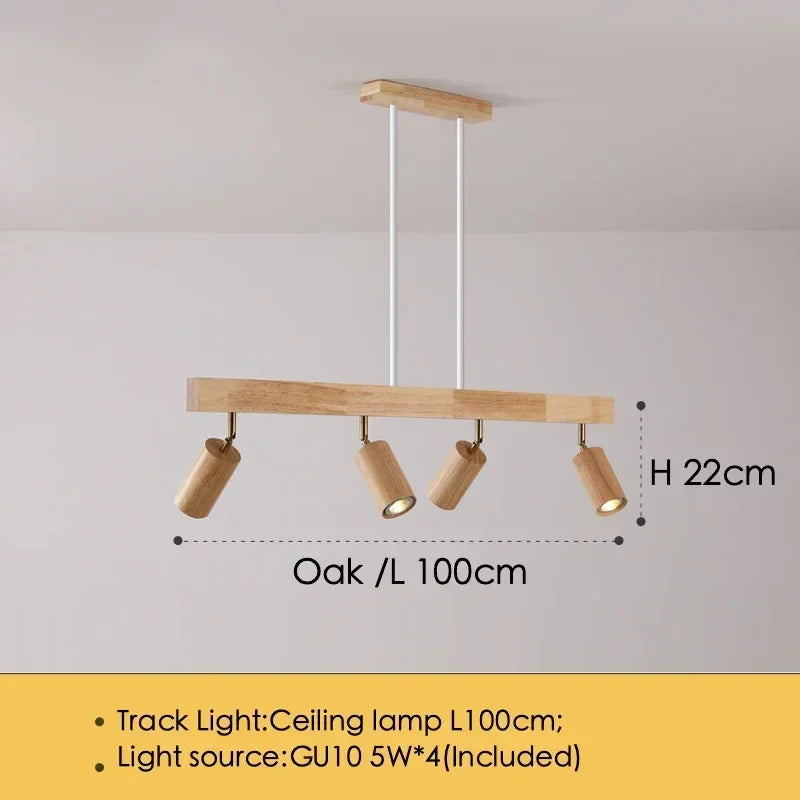 Afralia™ Nordic Wooden Ceiling Spotlight LED for Home Decor
