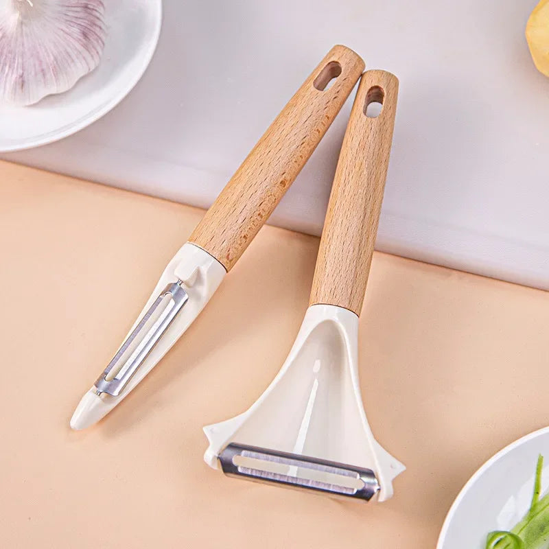 Afralia™ Wooden Peeler for Fruits Vegetables Kitchen Gadgets and Accessories