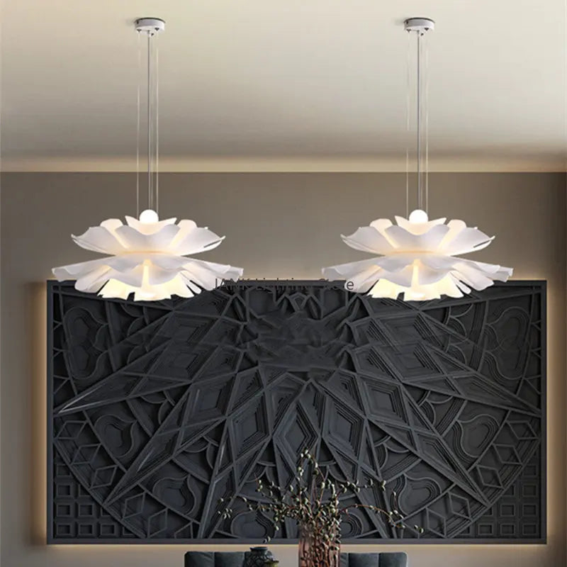 Afralia™ Acrylic Flower Chandelier LED Pendant Light for Dining and Bedroom Decor