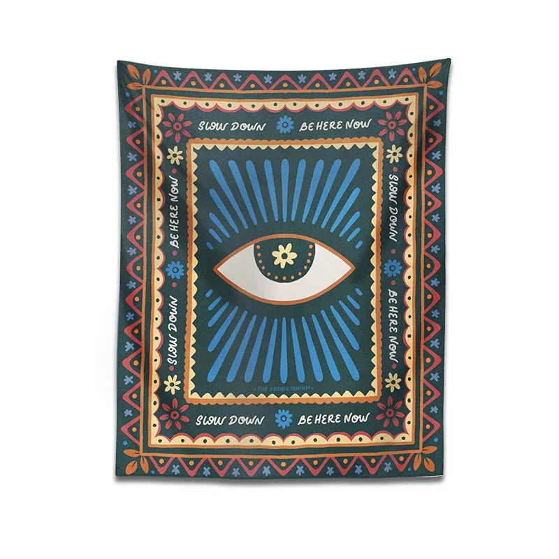 Afralia™ Retro Eye Tapestry Wall Hanging Hippie Boho Decor Witchcraft Tapestries