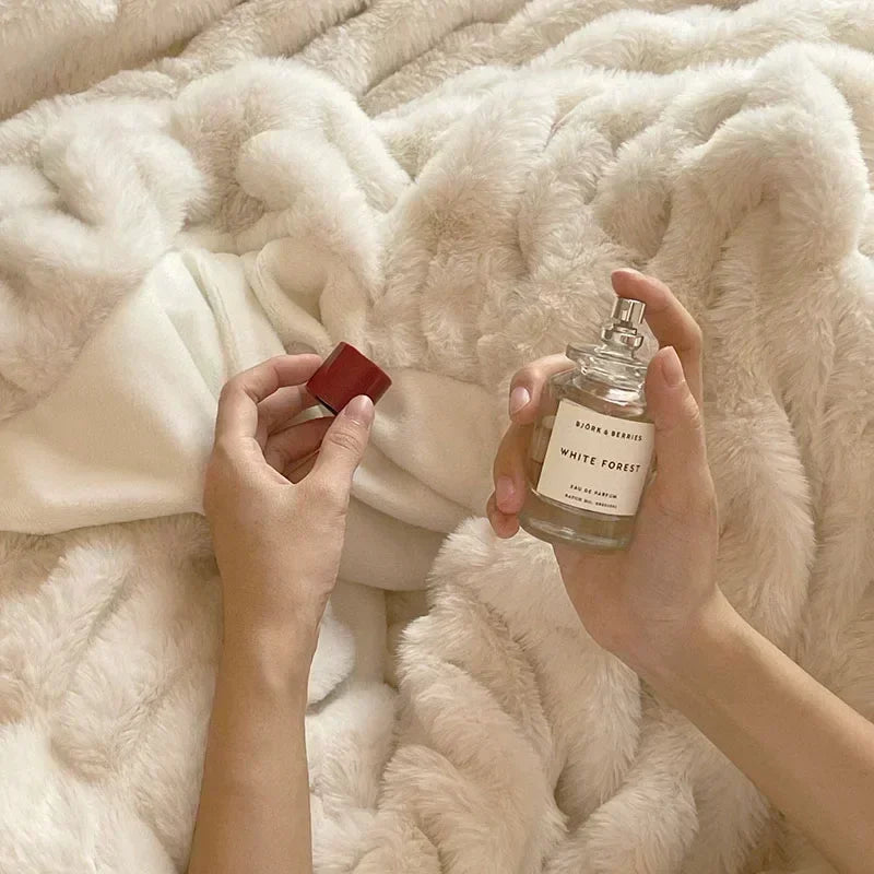 Afralia™ Faux Rabbit Fur Winter Blanket - Soft Plush Warmth for Sofa & Bed