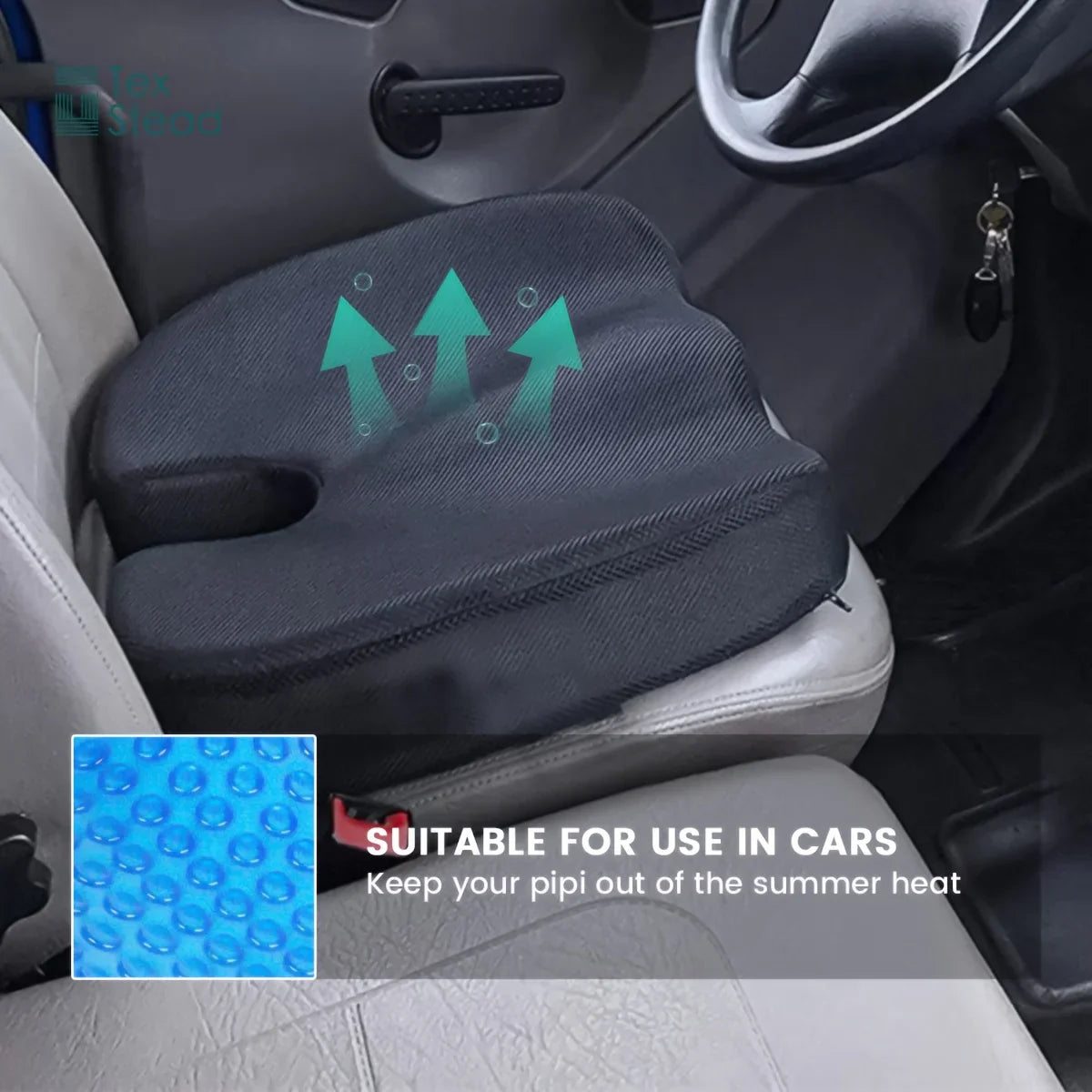 Gel Seat Cushion for Hemorrhoids Relief by Afralia™