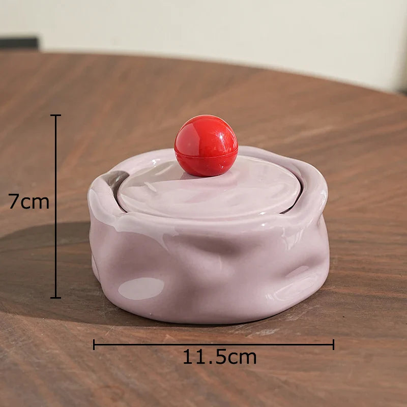 Afralia™ Ceramic Irregular Shape Ashtray for Smoking - Colorful Table Accessories