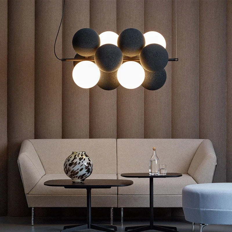 Afralia™ Flannelette Ball Chandelier: Modern Nordic Design for Stylish Interiors