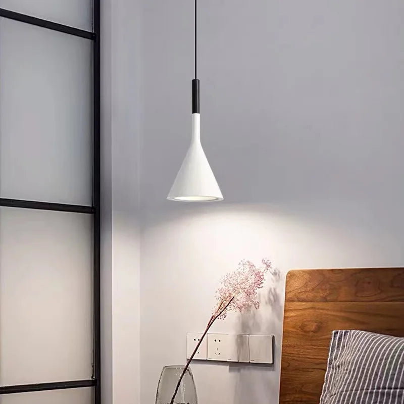 Afralia™ Nordic Modern Black LED Chandelier for Home Dining Kitchen Bedroom Decor