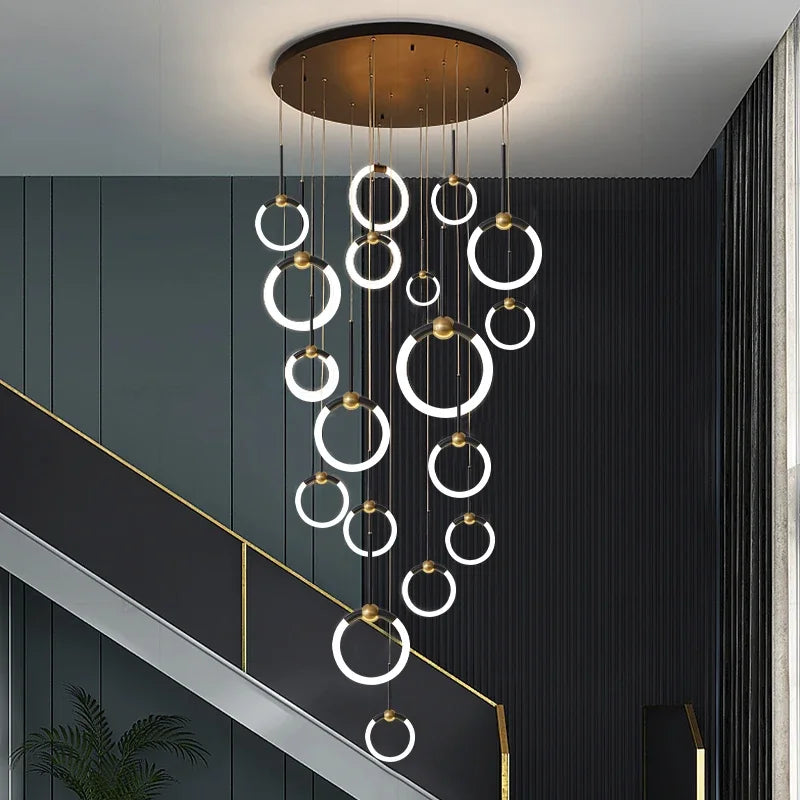 Afralia™ Nordic Designer Chandelier for Modern Interior Lighting in Restaurant, Hotel, and Living Room