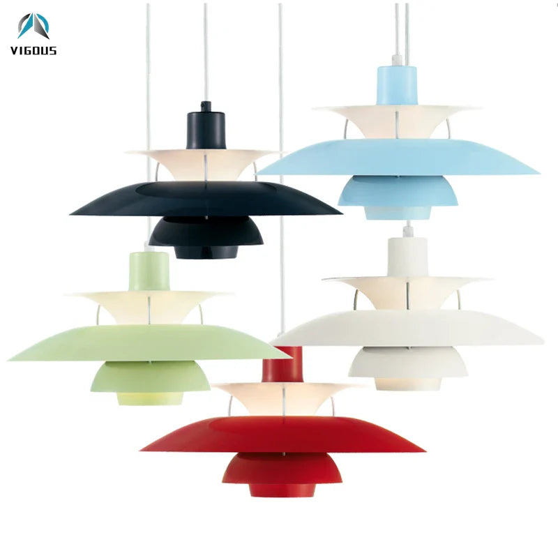 Afralia™ Nordic Colorful Umbrella LED Pendant Light for Dining Room
