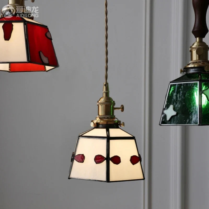 Afralia™ Glass LED Pendant Lights for Home Decor - Modern Hanging Lamp