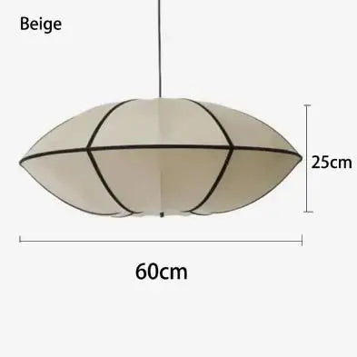 Afralia™ Fabric Pendant Light for Living Dining Bed Room - Vintage Style