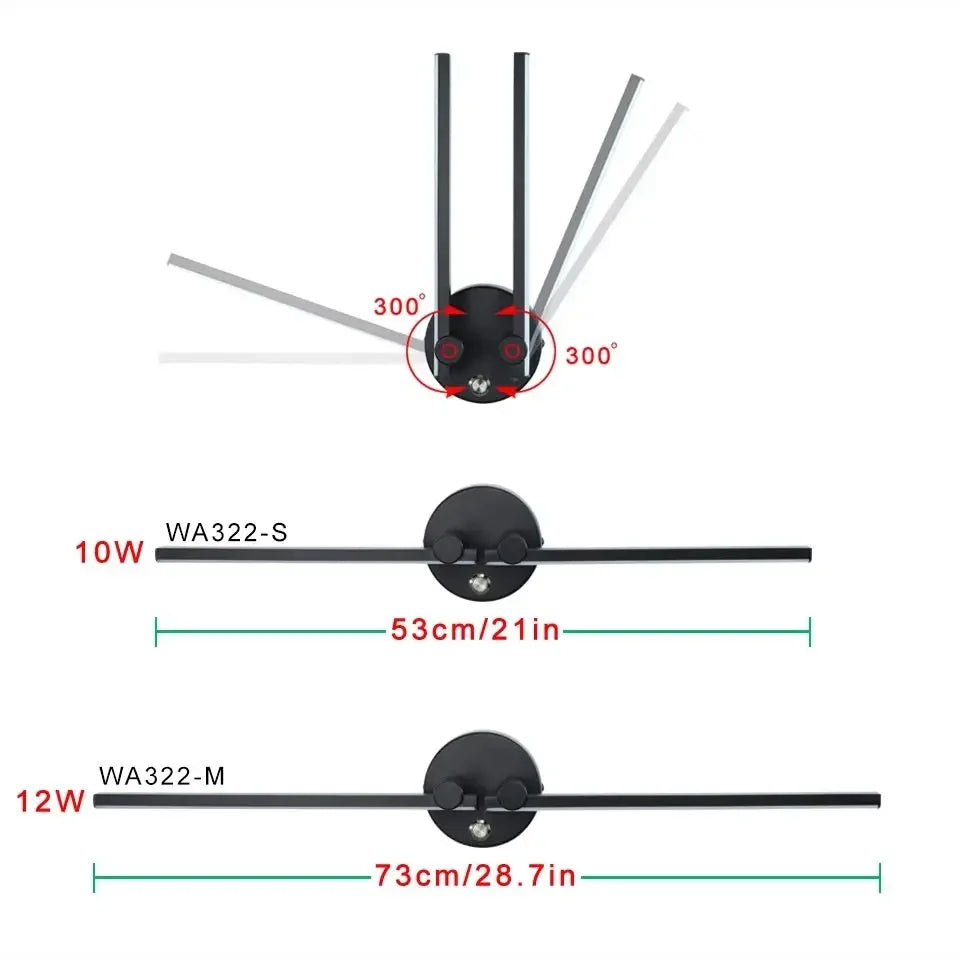 Afralia™ Adjustable Double Arm Wall Light LED for Living Room and Bedroom