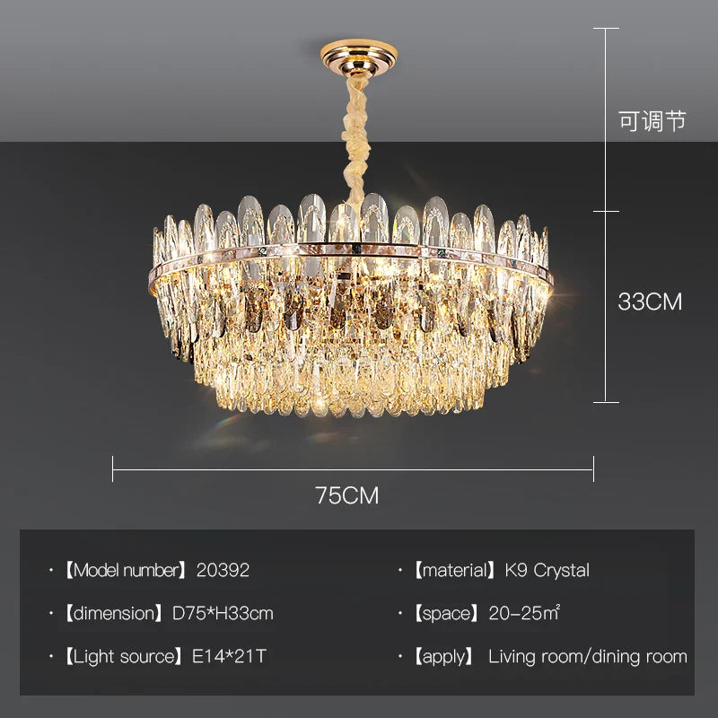 Afralia™ Crystal Chandelier Light: Modern LED Living Room Dining Bedroom Luxury