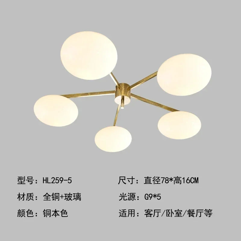 Afralia™ Medieval Black/Gold Lustre Copper Ceiling Light LED G9 Modern Fixture