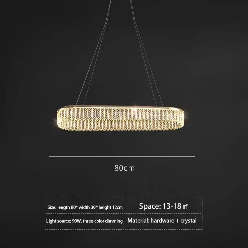 Afralia™ Modern Crystal LED Pendant Chandelier for Living Room Lighting
