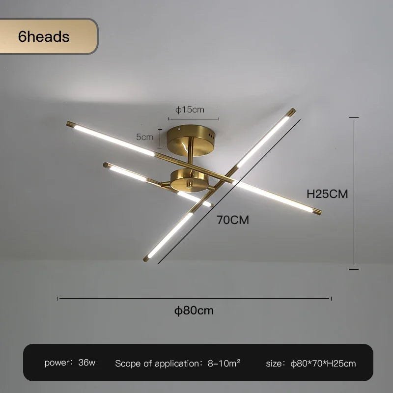Afralia™ Black LED Ceiling Chandelier for Nordic Modern Home Decor