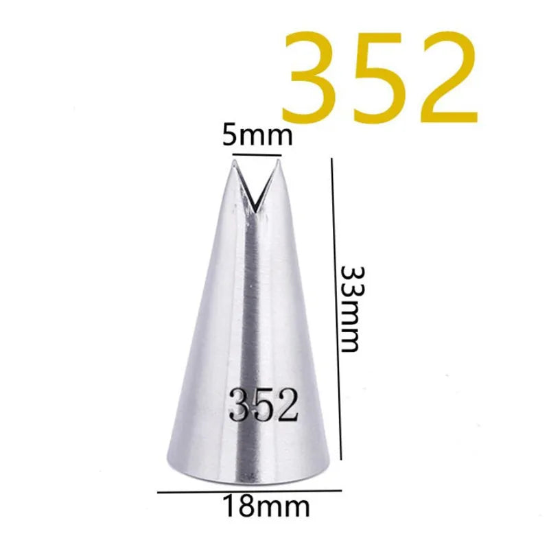 Afralia™ Stainless Steel Leaves Nozzles Set for Cake Decorating and Pastry Fondant