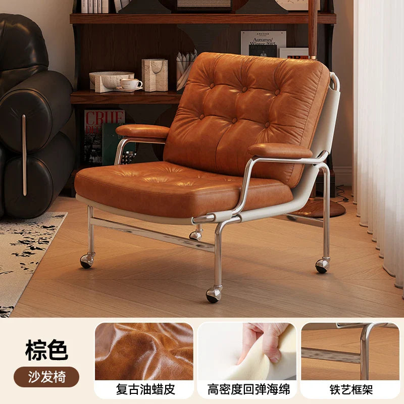 Afralia™ Nordic Light Luxury Single Sofa Chair for Living Room and Balcony