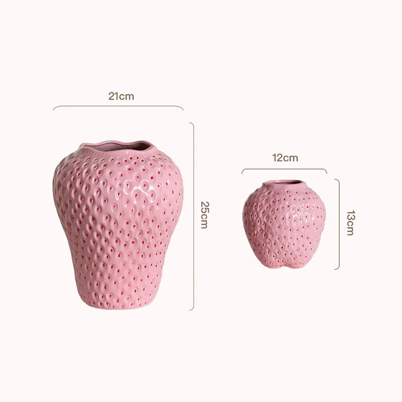 Afralia™ Ceramic Strawberry Vase for Home Decor and Terrarium Display