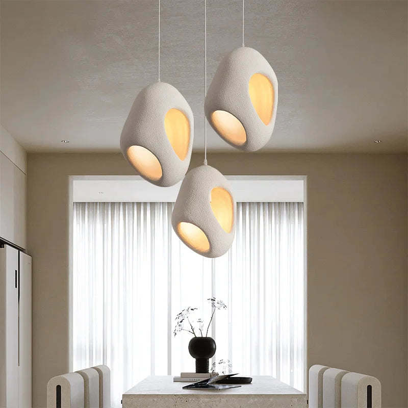 Afralia™ Modern Wabi Sabi Chandelier Pendant Light for Dining Room, Bedroom, Living Room