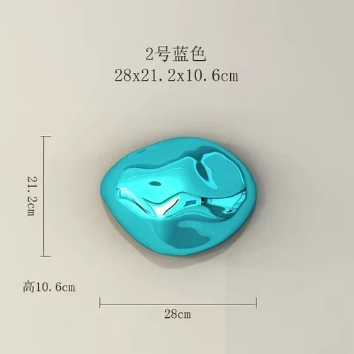 Afralia™ 3D Stone Wall Ornaments: Room Aesthetics & Decoration - Plating Craft Stone Pendants