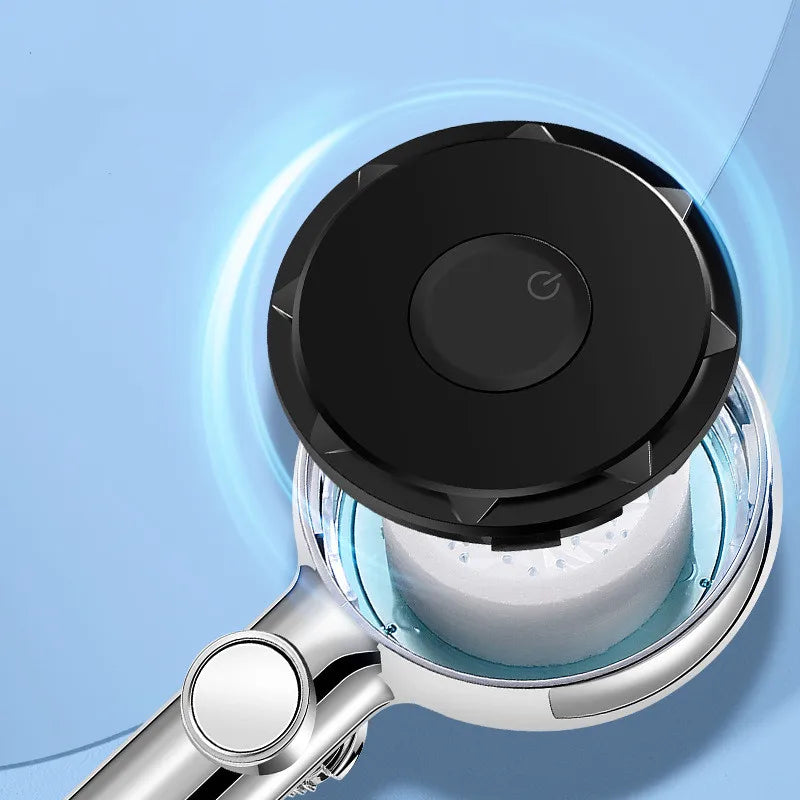 Afralia™ LED Filtered Shower Head with Digital Display - High Pressure Water Saving