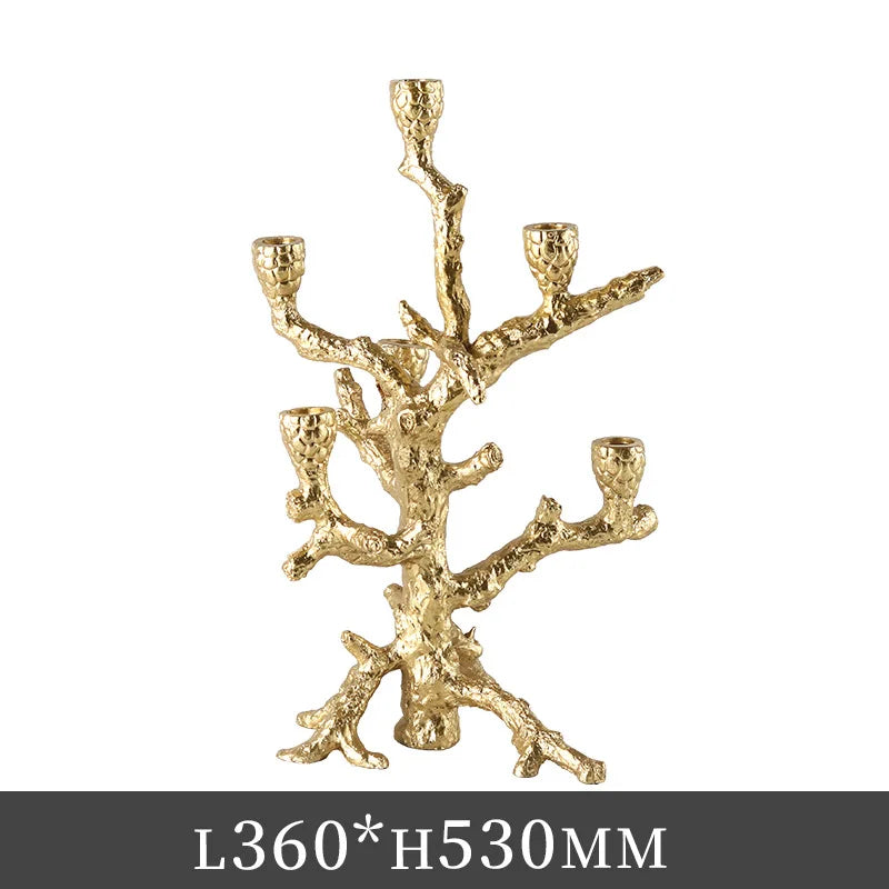 Afralia™ Golden Bough Candelabrum Tree Candlestick Holder for Wedding Decoration