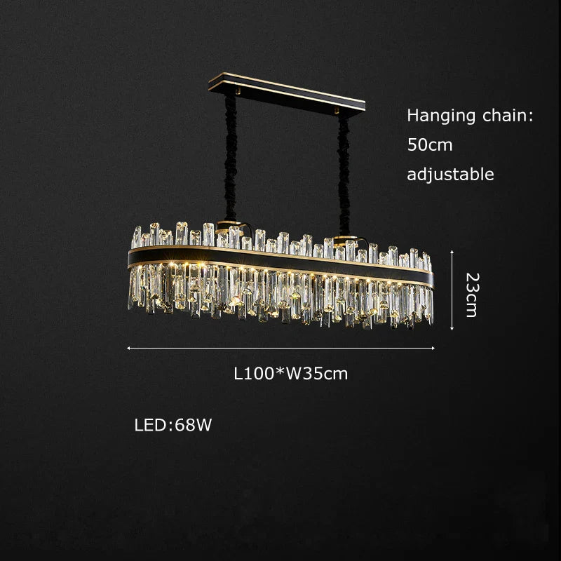 Afralia™ Crystal Chandelier Round Light Fixture for Luxury Living Room Décor