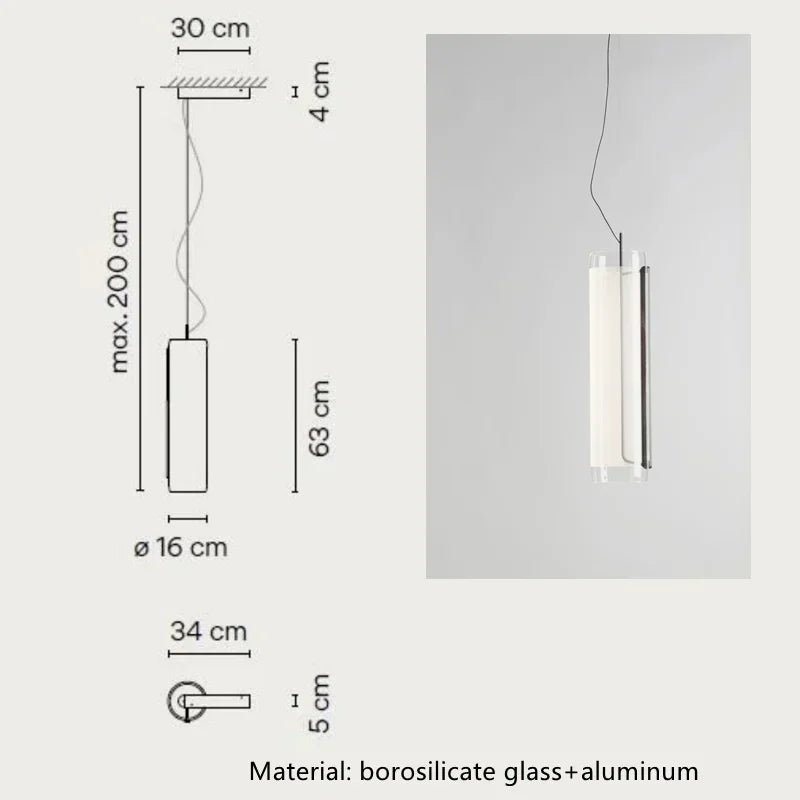 Afralia™ Glass Cylinder Chandelier: Sleek Indoor Lighting for Living Room & Dining Room