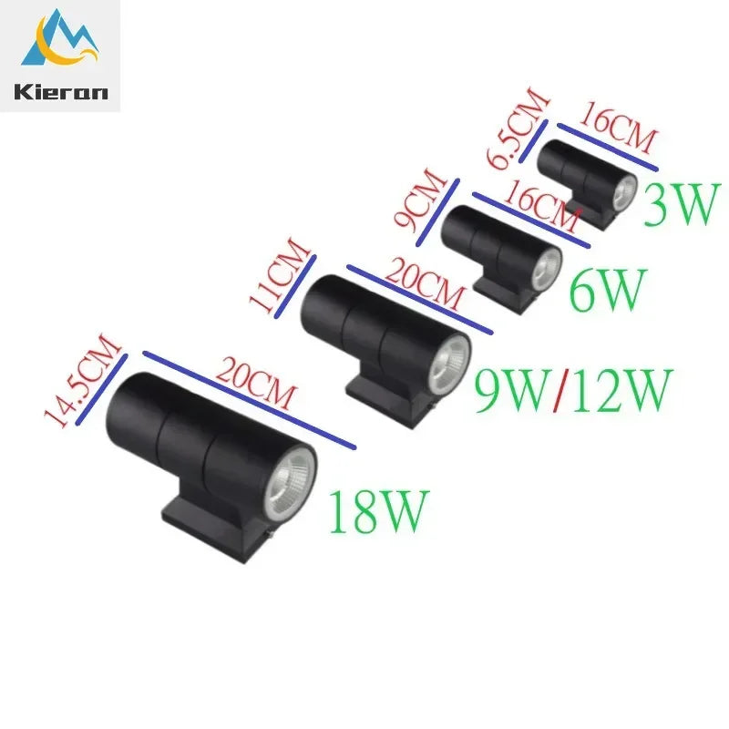 Afralia™ Waterproof LED Wall Lamp, Modern Cylinder Wall Lights for Bedroom, Study, Living Room