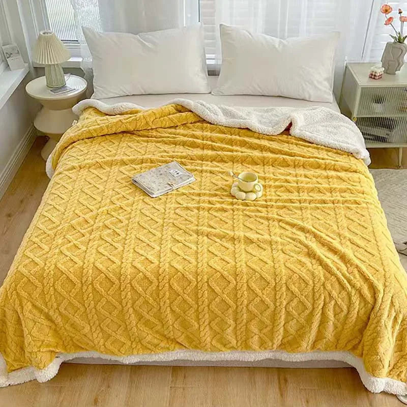 Afralia™ Coral Fleece Blanket: MultiFunctional Soft Skin-Friendly Warm Shawl