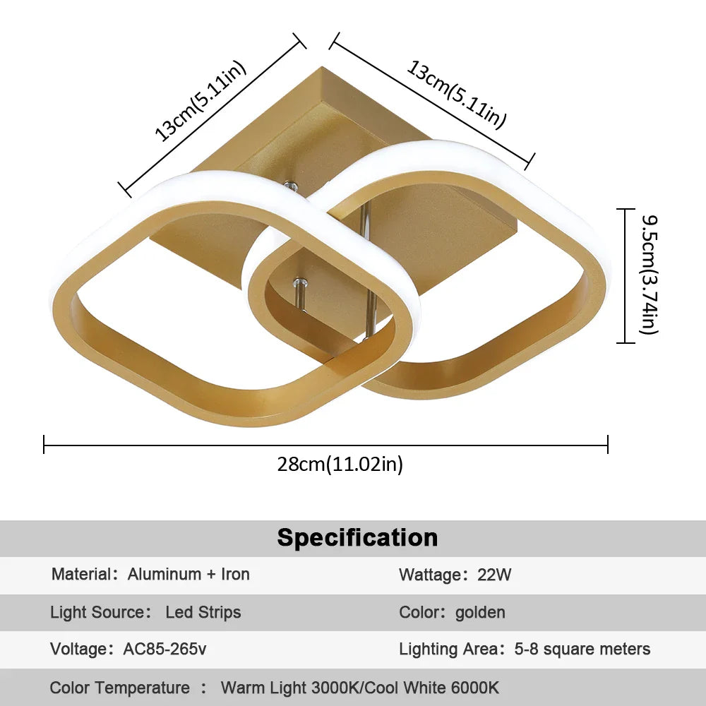 Afralia™ Gold Flower Acrylic Pendant Chandelier - Modern LED Ceiling Light