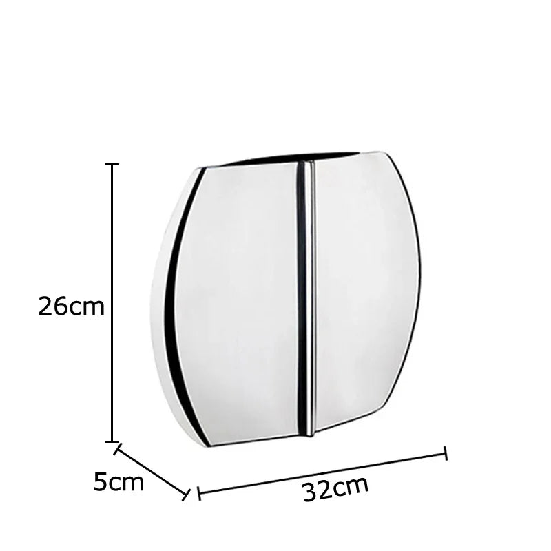 Afralia™ Silvery Geometry Vase for Desk and Floral Arrangement Decor