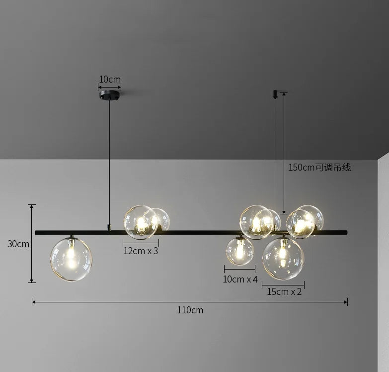 Afralia™ Glass LED Pendant Light for Modern Living, Dining, Bedroom, Kitchen Lighting