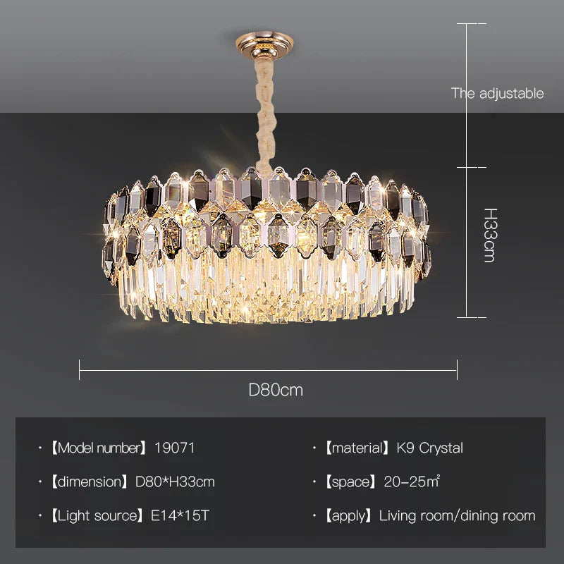 Afralia™ Crystal Chandelier: Postmodern Living Room Dining Bedroom Lamp, Luxury & Creative