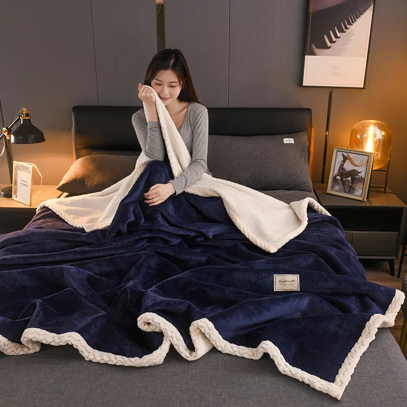 Afralia™ Cozy Autumn Blanket for Sofa Bed, Soft Warmth Single Double Blanket