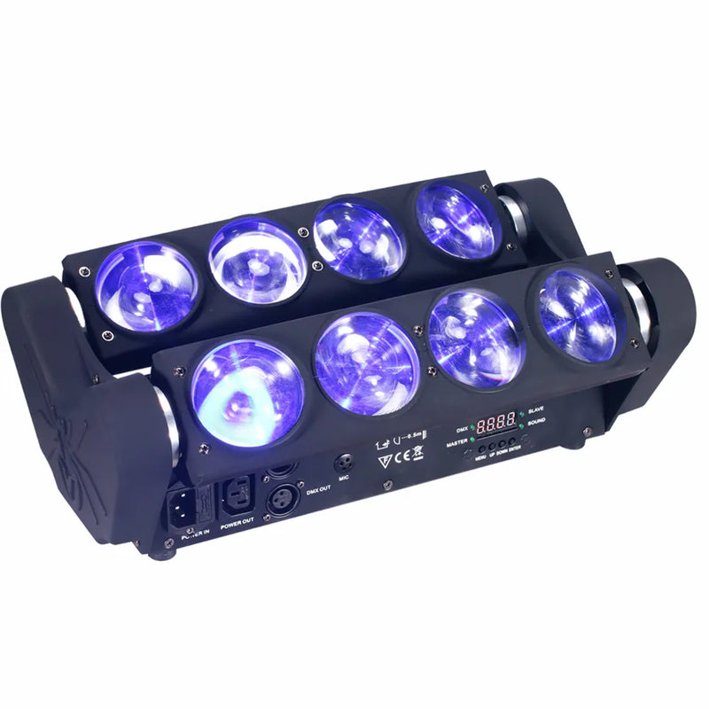 Afralia™ 8x15W RGBW Spider Moving Head Light - DJ Party Beam Lighting