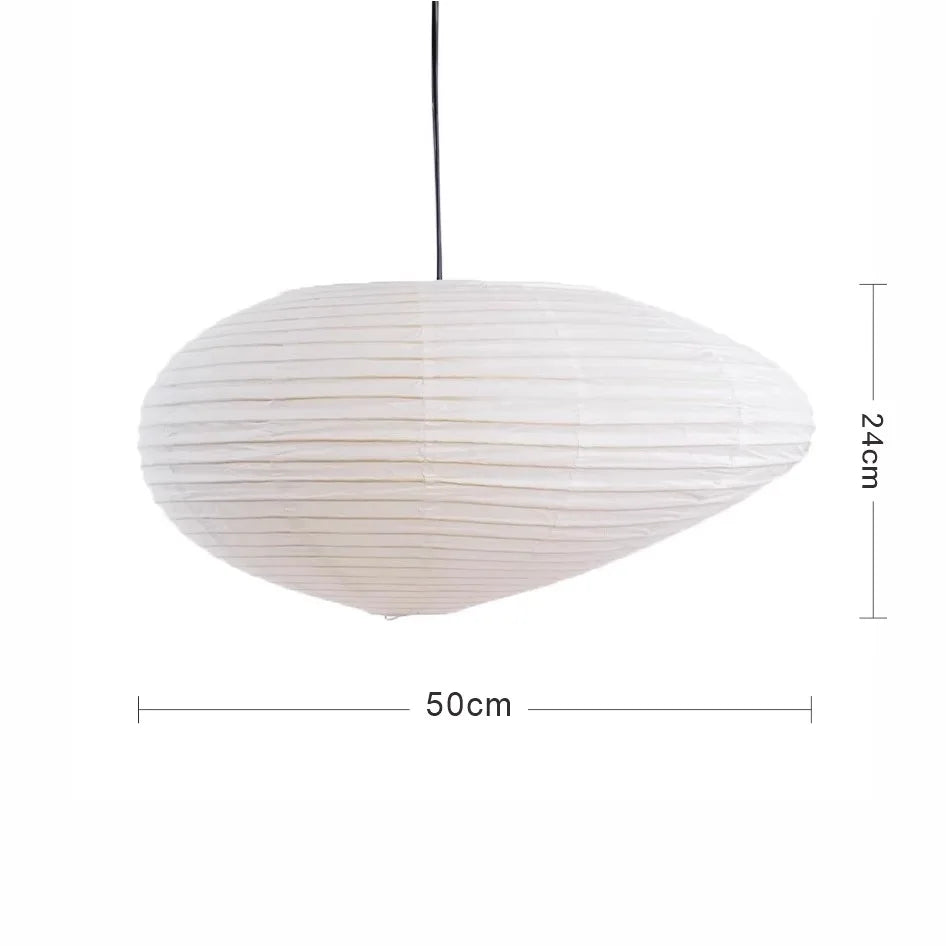 Afralia™ Noguchi Pendant Lights LED E27 Rice Paper Hanging Lamp Zen Art
