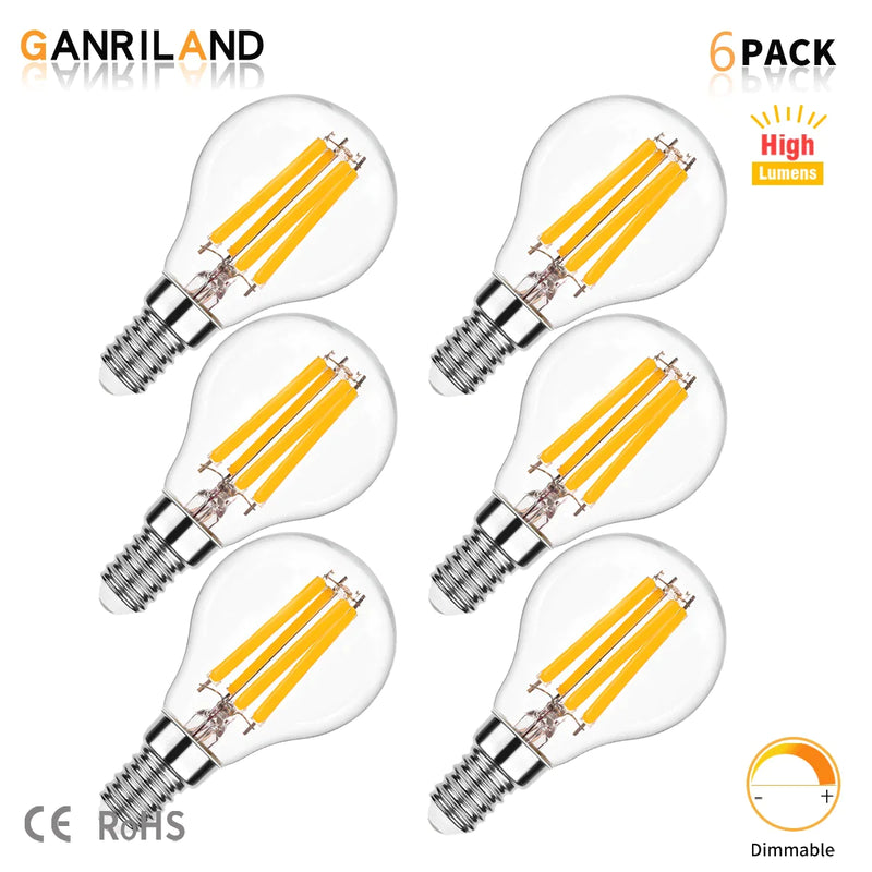 Afralia™ Retro E14 LED Filament Bulbs 6.5W Dimmable Pendant Light Decoration