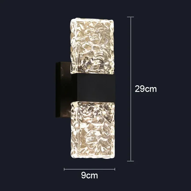 Afralia™ Light Water Ripple Glass Wall Lamp: Modern Luxury Indoor Lighting for Home Decor