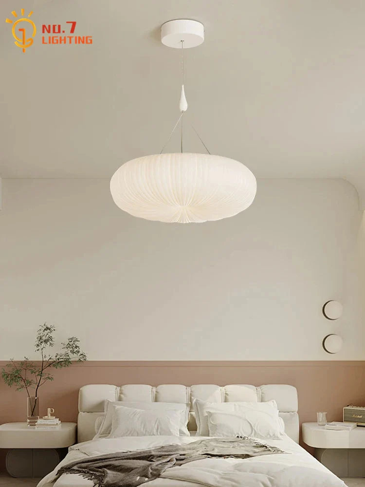 Afralia™ Pumpkin Cream Ceiling Light LED Modern Living Room Bedroom Restaurant Art