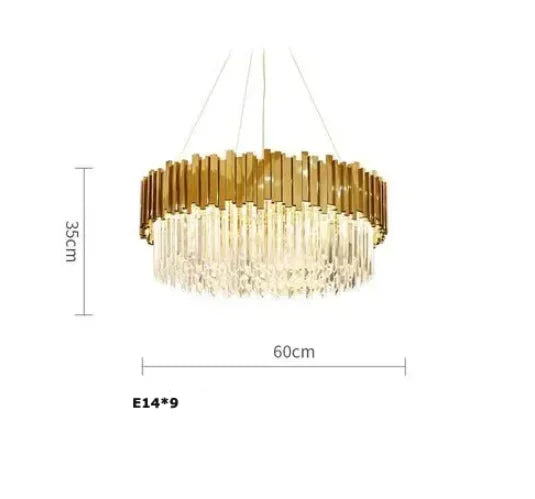 Afralia™ Golden Crystal Ceiling Light for Modern Living Room and Dining Room