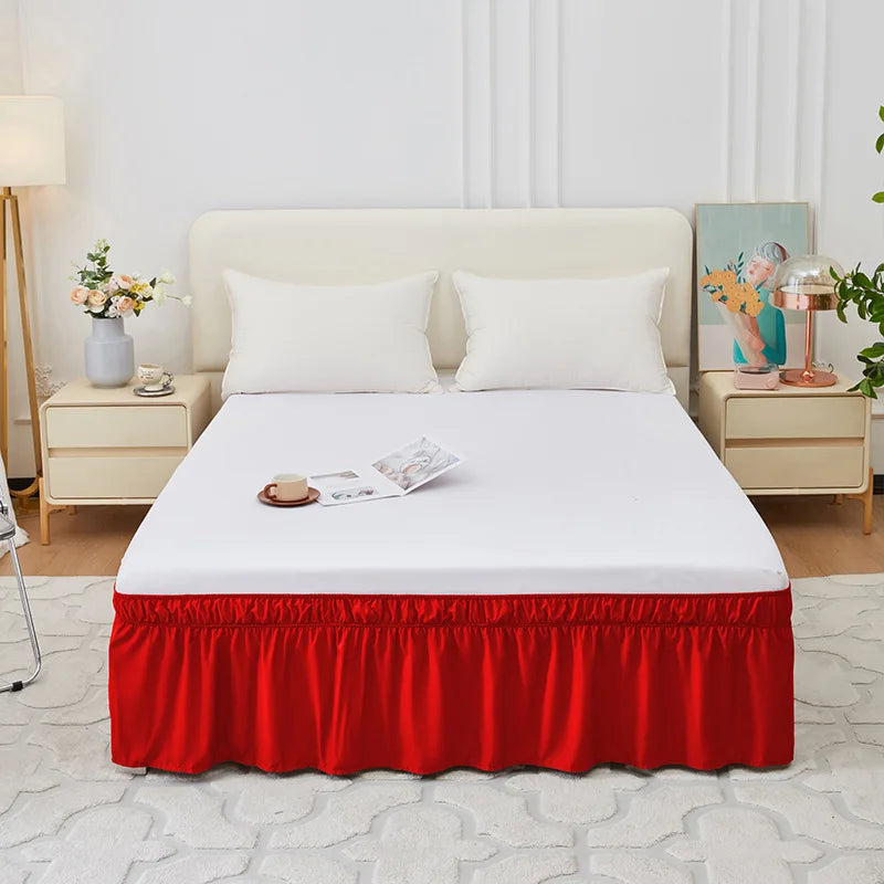 Afralia™ Non Slip Elastic Bed Skirt for Queen King Beds