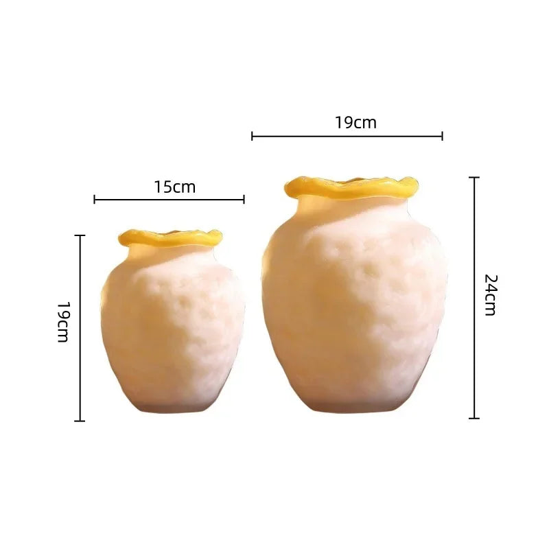 Afralia™ Colorful Frosted Glass Vase Hydroponic Flower Arrangement Room Decoration