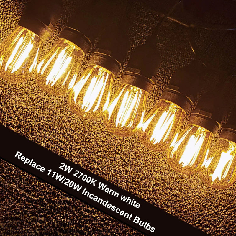 Afralia™ Vintage Amber Plastic E27 LED Edison Bulb IP44 Waterproof Warm White 1W 2W