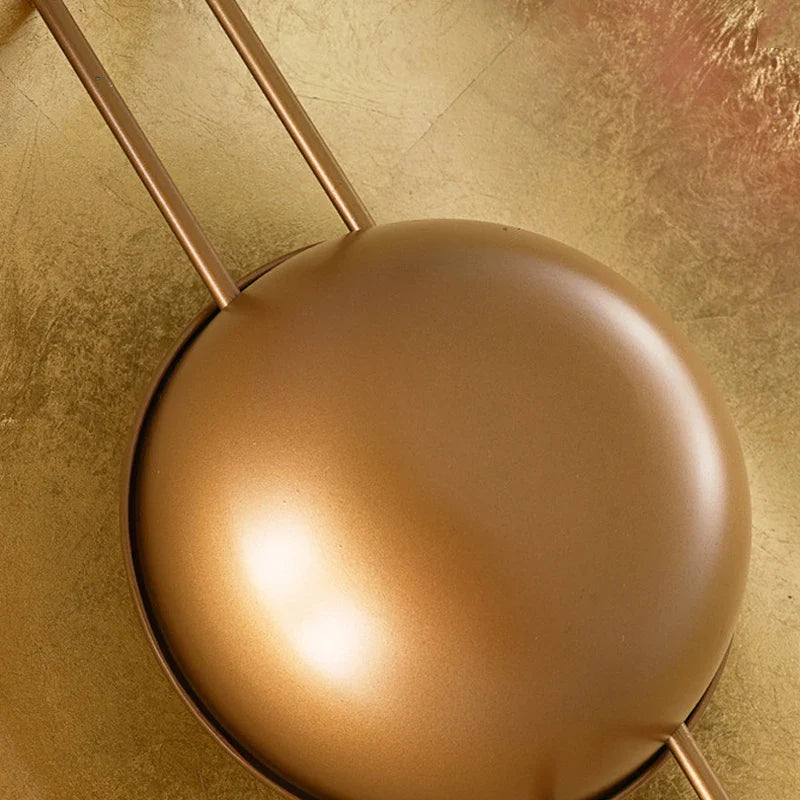 Afralia™ Gold Round Villa Wall Lamp: Retro LED Lighting for Corridor, Living Room, Bedroom.