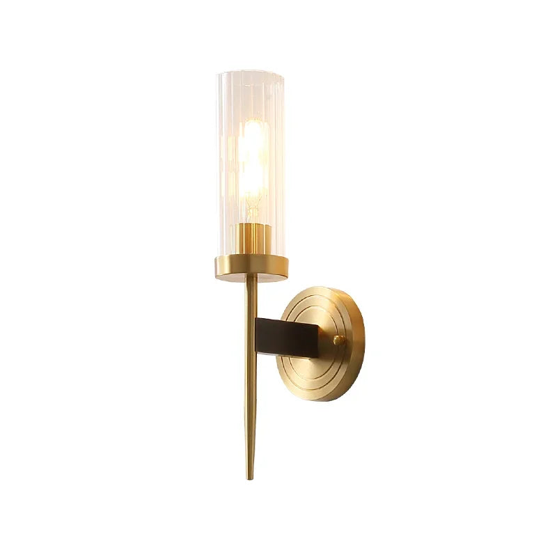 Afralia™ Nordic Copper Gold Wall Lamp for Home Bedroom Living Room