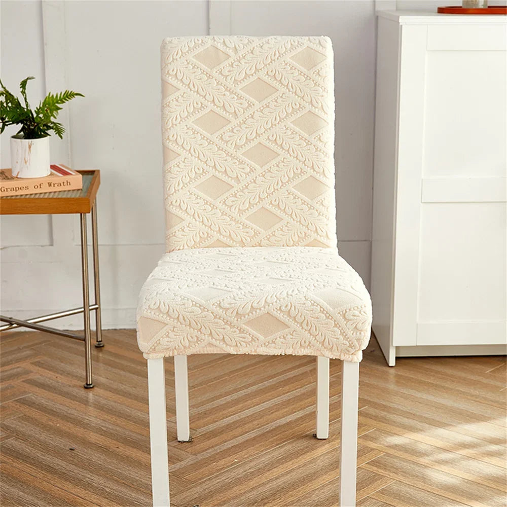 Afralia™ Velvet Jacquard Chair Cover Elastic High Armchair Accent Seat for Home & Office