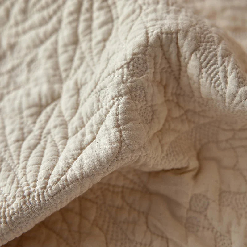 Afralia™ Cotton Quilted Bedspread Set with Pillowcase - Versatile & Summer-Ready