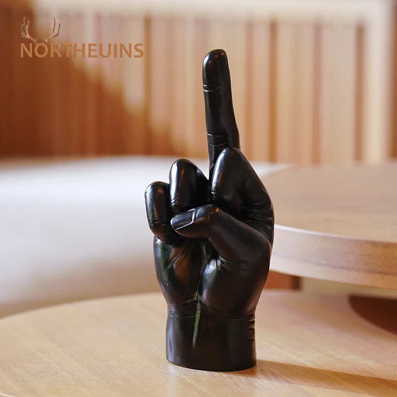 Afralia™ Resin Middle Finger Hand Model: Funky Home Decor Figurine